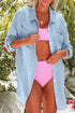 Lightweight Shirt Style Beach Cover Up